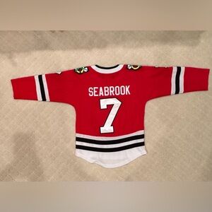 NHL Kids Chicago Blackhawks Seabrook Red Hockey Jersey with Number 7